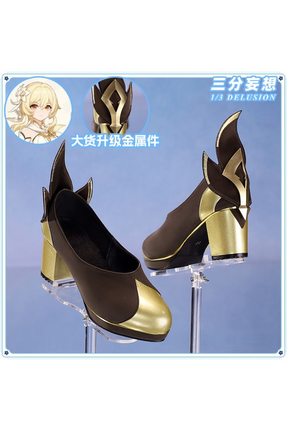 1/3 Delusion Genshin Impact Traveler Lumine New Skin Cosplay Shoes